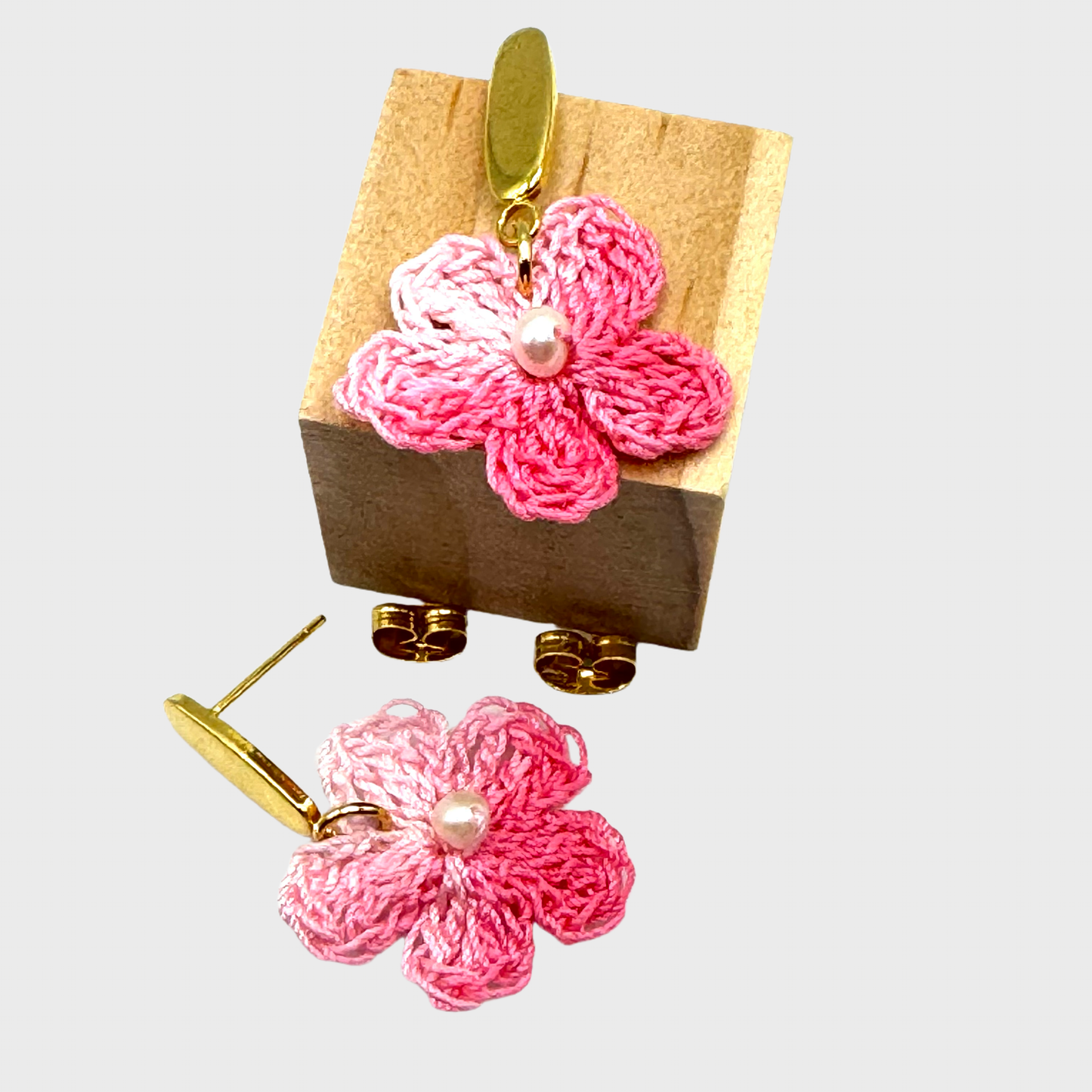 Brincos de Croché ROSA